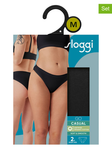 Sloggi 2er-Set: Slips "Go Casual" in Schwarz