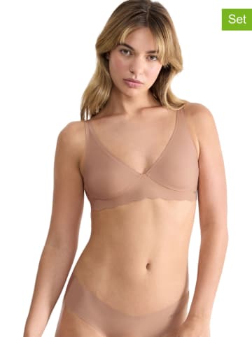 Sloggi 2er-Set: Soft-BHs "Zero Microfibre 2.0" in Beige