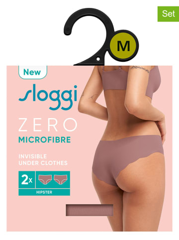 Sloggi Figi (2 pary) "Zero Microfibre 2.0" w kolorze jasnobrązowym