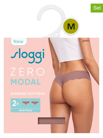 Sloggi 2-delige set: strings "Zero Modal 2.0" lichtbruin