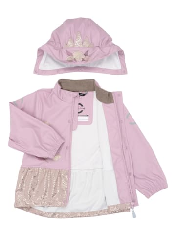 mikk-line 2tlg. Regenoutfit in Rosa/ Beige