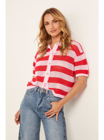 Joséfine Cardigan "Ersy" in Rot/ Hellrosa