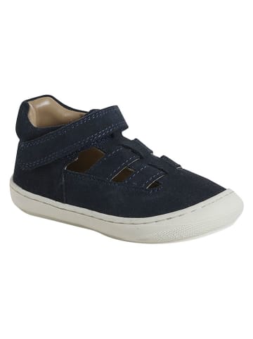 vertbaudet Leren loopleerschoenen donkerblauw