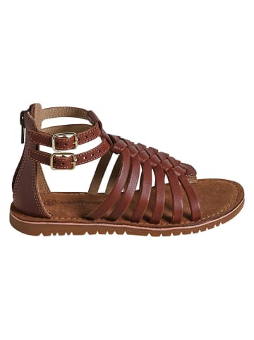 vertbaudet Leren sandalen bruin