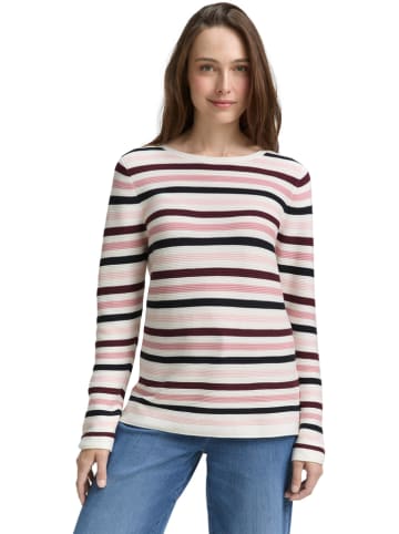 Tom Tailor Sweter w kolorze jasnoróżowo-biało-czarnym