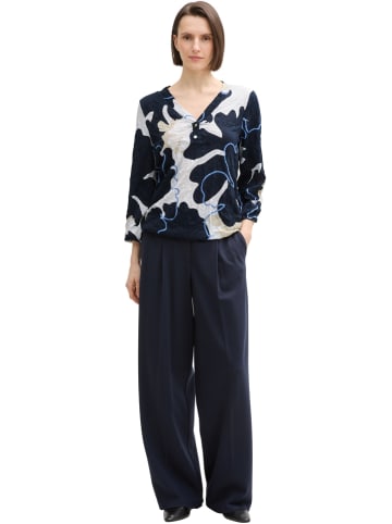 Tom Tailor Blouse donkerblauw/wit