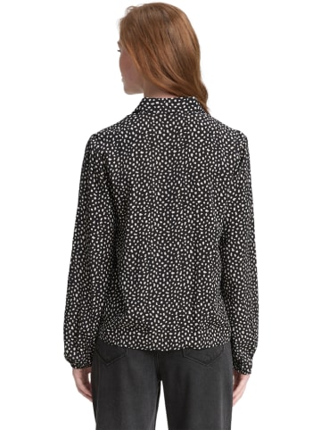 TOM TAILOR Denim Bluse in Schwarz/ Weiß
