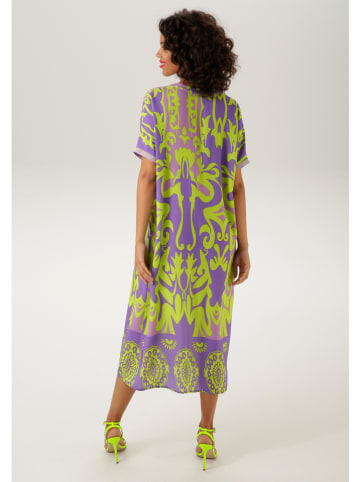 Aniston Kleid in Lila/ Grün