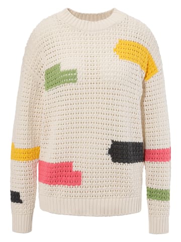 Aniston Sweter w kolorze kremowym ze wzorem