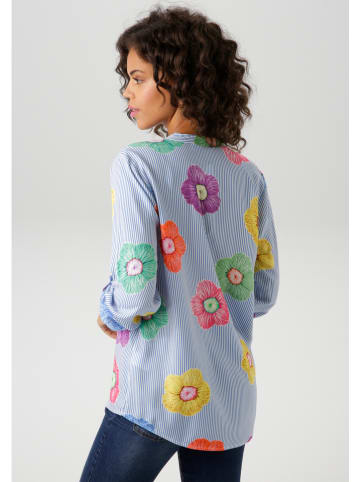 Aniston Blouse blauw/wit/meerkleurig