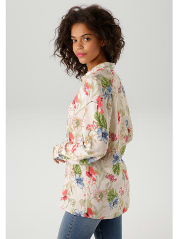 Aniston Bluse in Creme/ Grün/ Pink