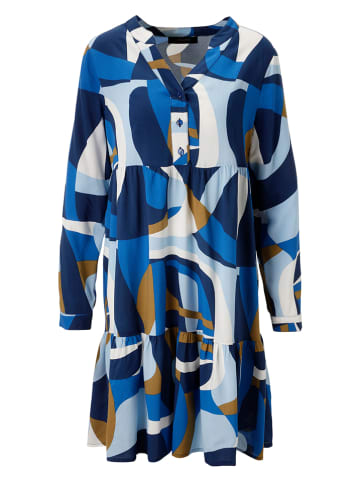 Aniston Kleid in Blau/ Weiß