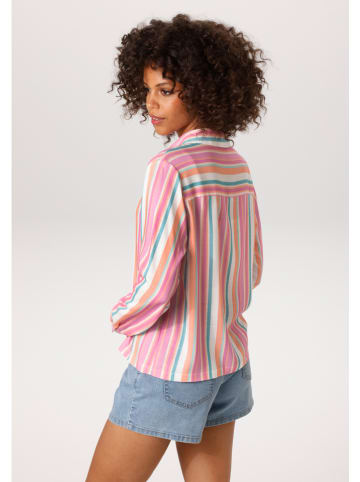 Aniston Blouse lichtroze/blauw/wit