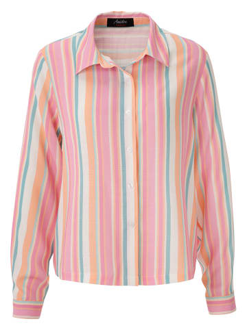 Aniston Blouse lichtroze/blauw/wit