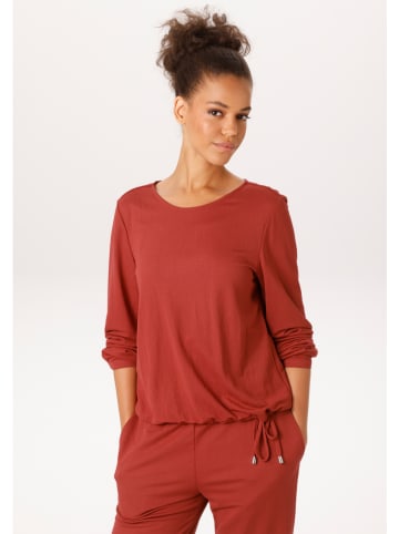 Aniston Longsleeve in Rotbraun