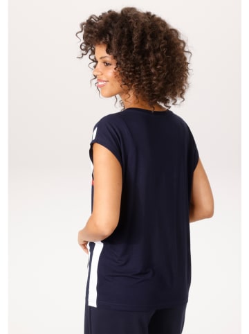 Aniston Shirt donkerblauw/wit