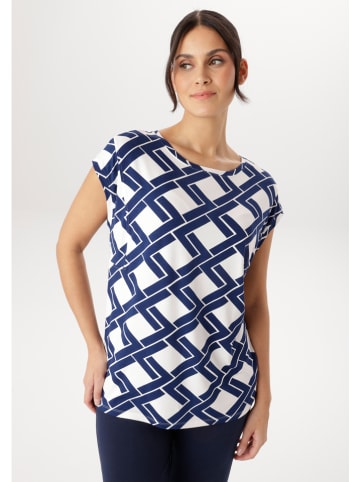 Aniston Shirt donkerblauw/wit