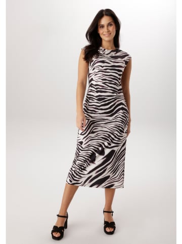 Aniston Kleid in Weiß/ Schwarz