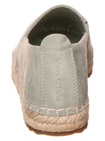 Marc O'Polo Shoes Skórzane espadryle w kolorze zielonym