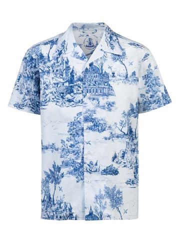Herrlicher Blouse "Resor" wit/blauw