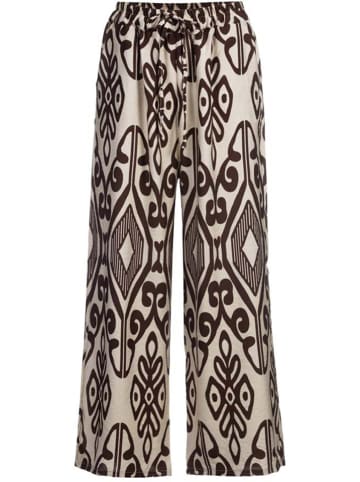 Herrlicher Broek "Maxina" crème/bruin