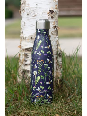 WD lifestyle Thermosflasche "Bee" in Dunkelblau/ Grün - 500 ml