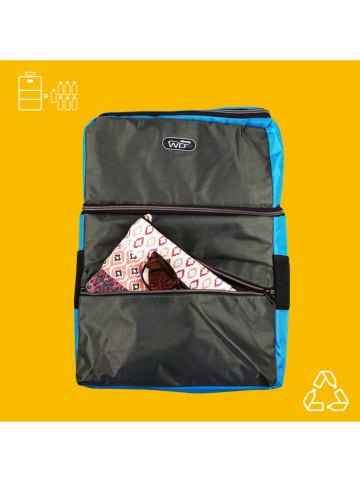 WD lifestyle Thermorucksack in Schwarz/ Blau - 20 l