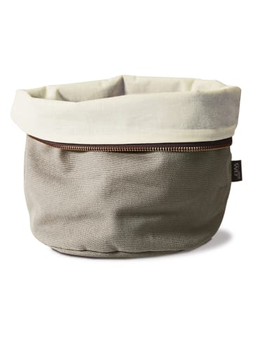 WD lifestyle Worek w kolorze kremowo-szarym na pieczywo - 30 x 20 cm