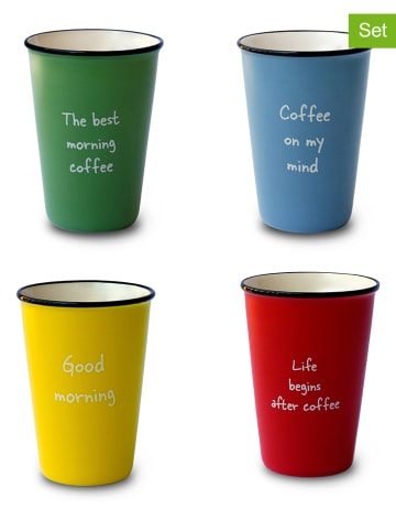 WD lifestyle 4er-Set: Becher in Bunt - 350 ml