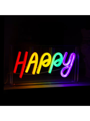 WD lifestyle Ledbord "Happy" meerkleurig - (B)23 x (H)13 cm