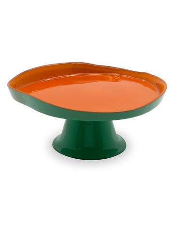 WD lifestyle Kuchenständer in Orange/ Grün - (H)7,5 x Ø 18 cm