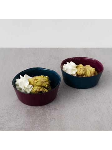 WD lifestyle Miski (2 szt.) w kolorze granatowo-fioletowym - Ø 13 cm