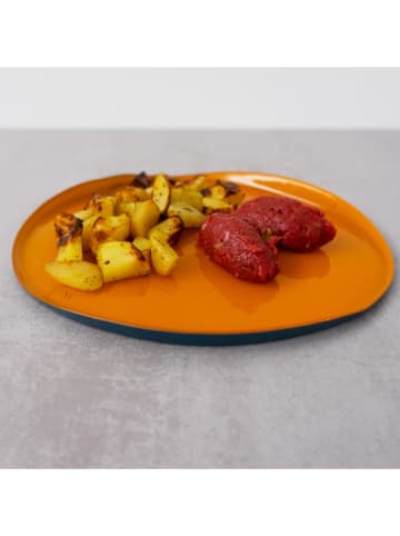 WD lifestyle Talerz w kolorze pomarańczowo-granatowym do serwowania - Ø 28 cm