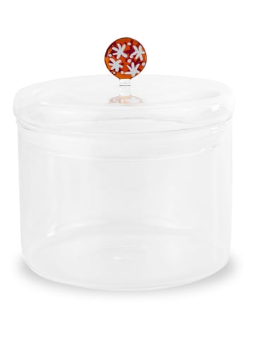 WD lifestyle Keksdose in Transparent/ Rot - (H)19,5 x Ø 18 cm
