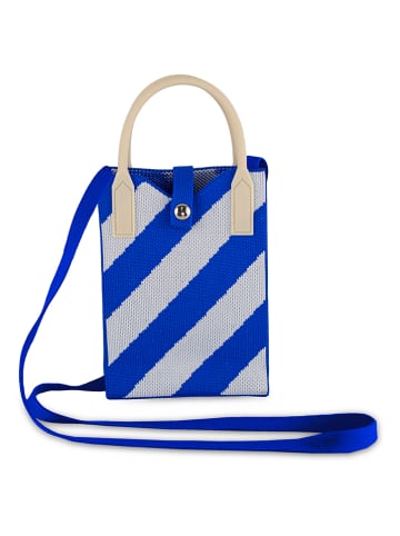 WD lifestyle Handytasche in Weiß/ Blau - (B)12 x (H)17 x (T)3 cm