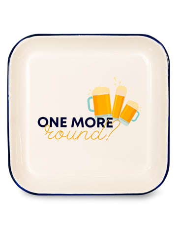 WD lifestyle Taca w kolorze kremowo-pomarańczowym do serwowania - 30 x 30 cm