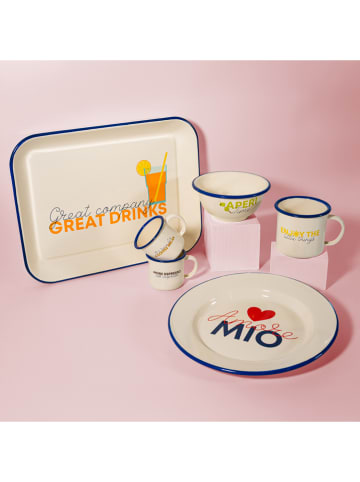 WD lifestyle Taca w kolorze kremowo-pomarańczowym do serwowania - 34 x 26 cm