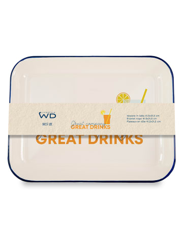WD lifestyle Taca w kolorze kremowo-pomarańczowym do serwowania - 34 x 26 cm