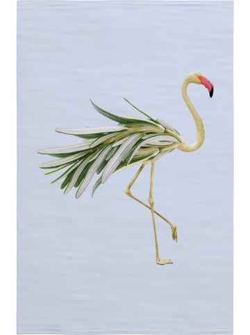 WD lifestyle Lniana ściereczka "Rosemary" w kolorze kremowo-zielonym do naczyń - 65 x 50 cm