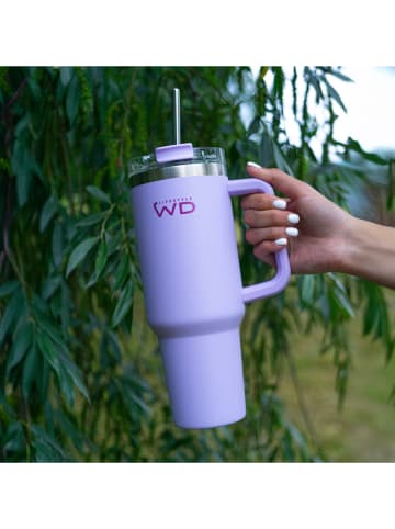 WD lifestyle Kubek termiczny "American" w kolorze fioletowym - 1,2 l