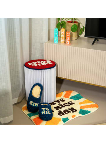 WD lifestyle Kruk "Good Vibes" geel/zwart - (H)35 x Ø 30 cm