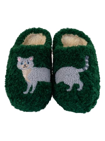 WD lifestyle Pantoffels "Cat" groen/grijs