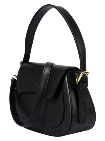Florence Bags Skórzana torebka "Samac" w kolorze czarnym - 24 x 19 x 9 cm