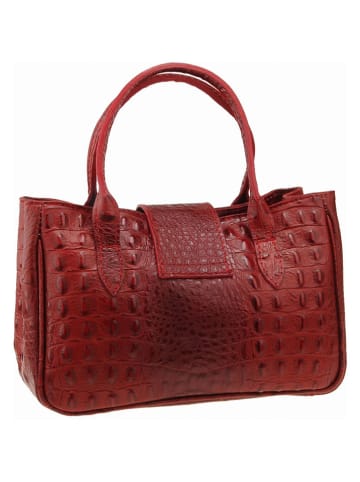 Florence Bags Leder-Schultertasche "Cursa" in Bordeaux - (B)26 x (H)17 x (T)12 cm