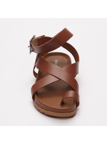Les BAGATELLES Leren teensandalen "Vian" bruin