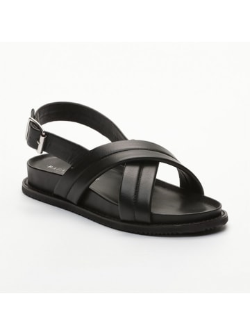 Les BAGATELLES Leder-Sandalen "Abhiprithi" in Schwarz