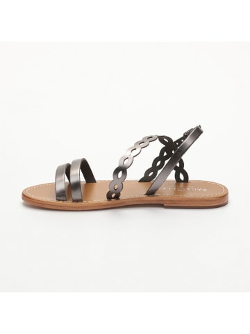 Les BAGATELLES Leder-Sandalen "Agrata" in Anthrazit