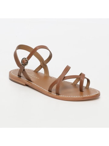 Les BAGATELLES Leren teensandalen "Akalka" camel