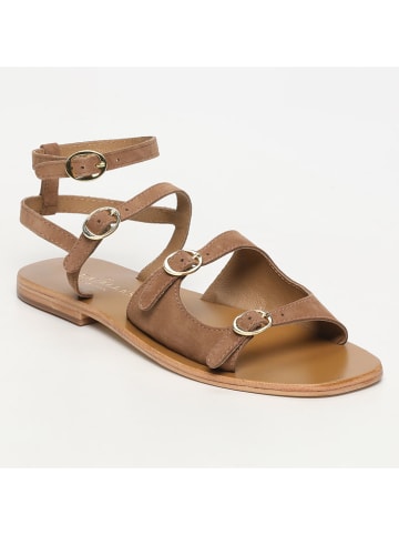 Les BAGATELLES Leren sandalen "Parme" lichtbruin