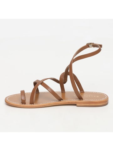 Les BAGATELLES Leren teensandalen "Balcarse" camel